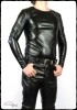 Men's Long-Sleeved Faux Leather Shirt