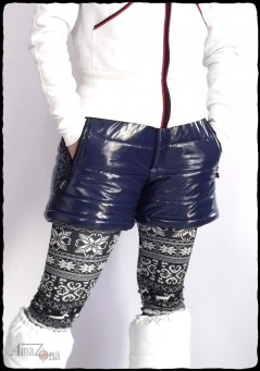 Montessa Women's Shiny Vinyl Puffer Shorts