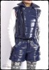 Montessa Women's Shiny Vinyl Puffer Vest