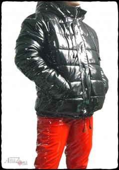 Monte Vista Women's Shiny Vinyl Puffer Jacket