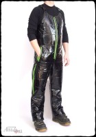 Nordlys Men's Shiny Vinyl Puffer Bib Pants