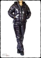 Montessa shiny vinyl puffy suit