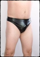 Men's stretch leatherette thong