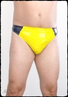 4-way stretch vinyl thong swimsuit