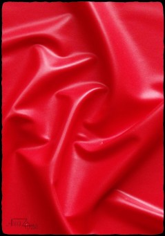 Ferrarirot Stretch-Kunstleder - Materialmuster