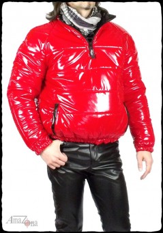 Pirinoak Shiny Vinyl Puffer Sweatshirt