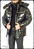 Monte Vista Herren-Pufferjacke aus glänzendem Lack