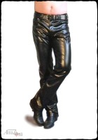 Chickasaw faux leather jeans