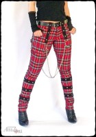 Chain tartan pants