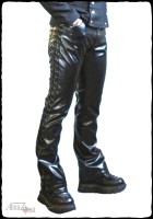Men's Side-Lace-Up Faux Leather Pants