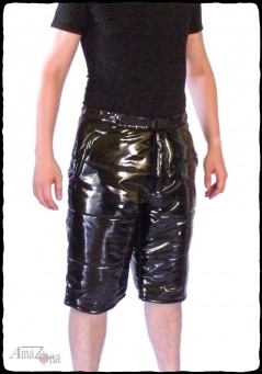 Monte Vista Men's Shiny Vinyl Puffer Shorts