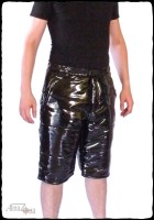 Monte Vista Men's Shiny Vinyl Puffer Shorts