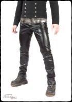 The Rocker Men's Skinny Faux Leather Jeans