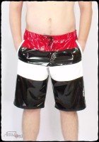 Sporty 4-way stretch vinyl boardshort