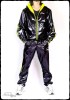 Sporty 4-way stretch vinyl tracksuit
