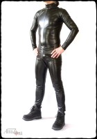 Intruder faux leather suit