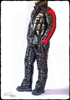Noorvik Men's Shiny Vinyl Puffer Suit